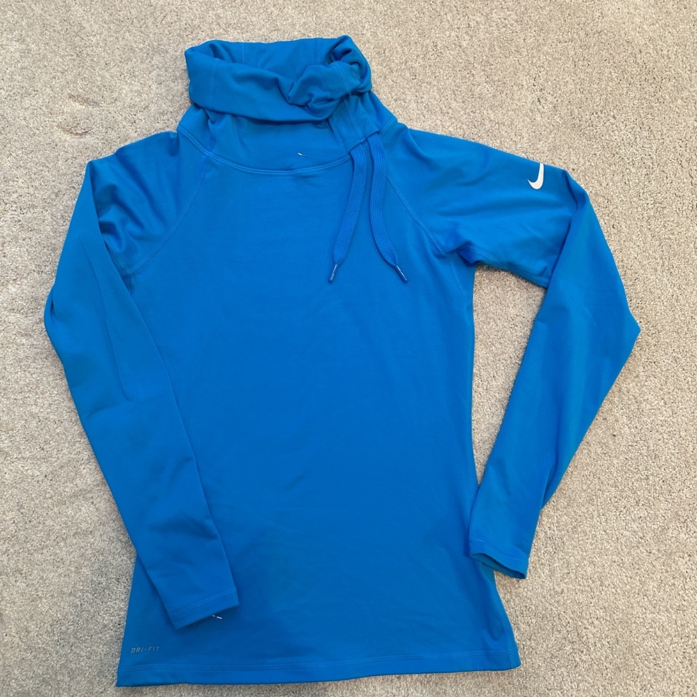 Cute electric blue Nike funnel neck pullover